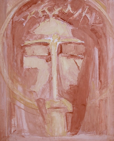Sainte Face ocre (81×65)