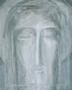 Sainte Face blanche et grise (81×65)