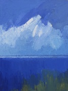Horizon au nuage blanc et bleu (130x100)
