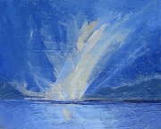 Horizon bleu sombre et lumière (81x65)