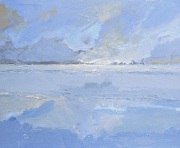 Horizon bleu tourbillons (92x73)