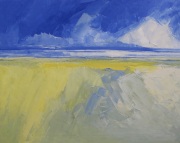 Horizon jaune paille et bleu (92x73)