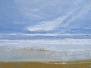 Horizon reflets sur sable ocre (40x30)