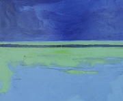 Horizon tranché vert bleu nuit (55x46)