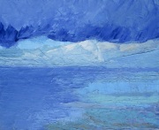 Petit horizon à l'île aux buissons bleus (46x38)