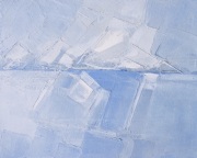 Petit horizon à la pièce bleue (46x38)