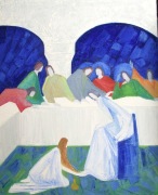 L’onction chez Simon. Marie Madeleine aux pieds du Christ  n°2 (81×65)
