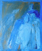 Femme bleue et 2 ou 3 personnages (100×81)