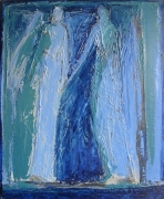 Silouhettes bleues (55×46)