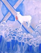 I  « Au milieu du trône … un agneau se dressait … et j’entendis la voix d’anges nombreux … ils proclamaient d’une voix forte : il est digne, l’agneau immolé, de recevoir … gloire et louange. » Ap 9,3-11